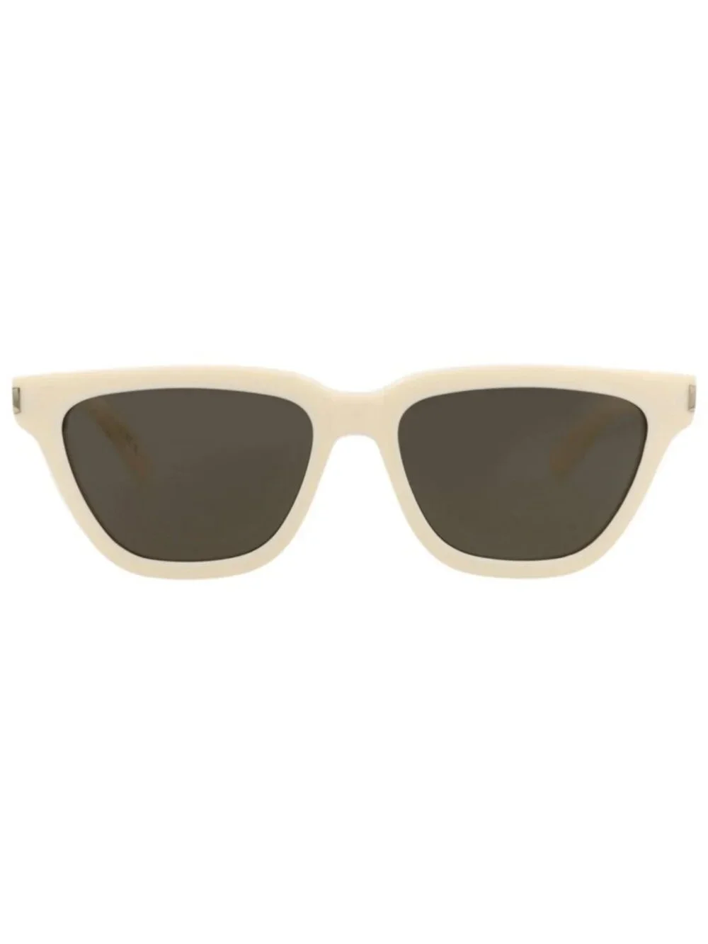 New Saint Laurent Women's Sunglasses Cat Eye Recycled Acetate Frame Ivory Ivory